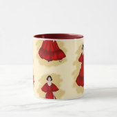 Vibrant Red Dress with Sculptural Movement Style Tasse (Zentrum)