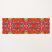 Vibrant red fishing nets pattern yogamatte (Rückseite (Horizontal))