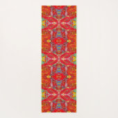 Vibrant red fishing nets pattern yogamatte (Rückseite)