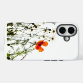 "Vibrant Red Floral Design White iPhone 16 Case" Case-Mate iPhone Hülle (Rückseite (Horizontal))
