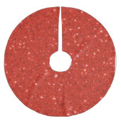 Vibrant Red Glitter Seamless Texture Background Polyester Weihnachtsbaumdecke (Vorderseite)