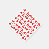 Vibrant red hearts background serviette (Ecke)