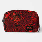 Vibrant Red Monogram Toiletry Bag Waschbeutel (Vorderseite)