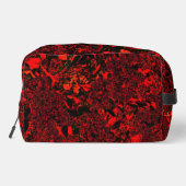 Vibrant Red Monogram Toiletry Bag Waschbeutel (Rückseite)