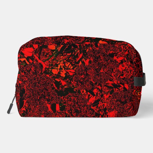 Vibrant Red Monogram Toiletry Bag Waschbeutel (Rückseite)