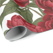 Vibrant Red Peony Collection Customizable Party  Geschenkpapier (Rolleneckpunkt)