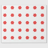 Vibrant Red Petal Bloom - Minimalist Floral Art Geschenkpapier (Flach)
