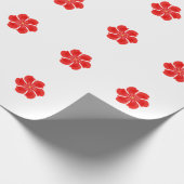 Vibrant Red Petal Bloom - Minimalist Floral Art Geschenkpapier (Ecke)