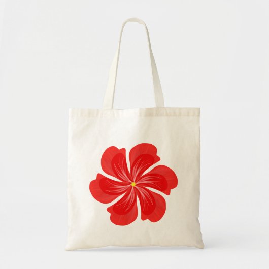 Vibrant Red Petal Bloom - Minimalist Floral Art Tragetasche (Vorne)