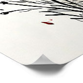 Vibrant Red Poppies Illustration Poster (Ecke)