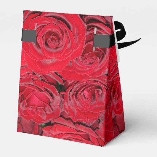 Vibrant Red Roses Geschenkschachtel (Rückseite)