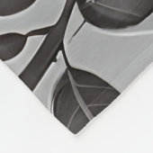 Vibrant Red Roses On A Metallic Silver Background  Fleecedecke (Ecke)