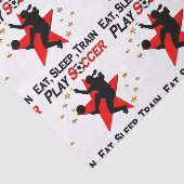 VIBRANT RED SOCCER PLAYER DESIGN SEIDENPAPIER (Ausschnitt)