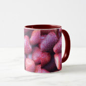 Vibrant Red Strawberry Pattern Ceramic Coffee Mug Tasse (VorderseiteRechts)