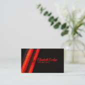 Vibrant Red Trails on Dark Canvas Visitenkarte (Stehend Vorderseite)