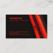 Vibrant Red Trails on Dark Canvas Visitenkarte (Rückseite)