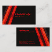 Vibrant Red Trails on Dark Canvas Visitenkarte (Vorne/Hinten)