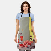 Vibrant Red Yellow Arrangement Design Schürze (Getragen)