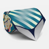 Vibrant Retro-Geometric Circle Fusion Krawatte (Gerollt)