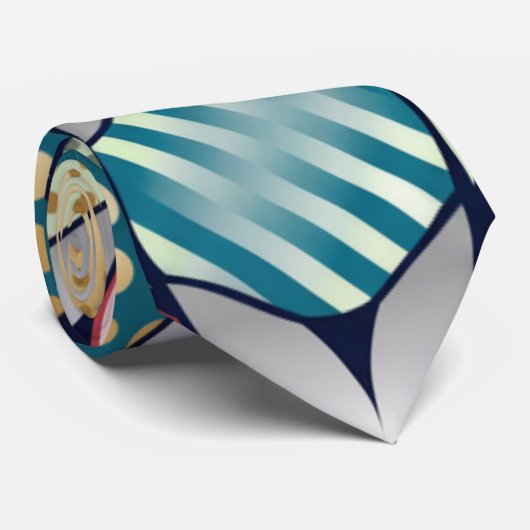 Vibrant Retro-Geometric Circle Fusion Krawatte (Gerollt)