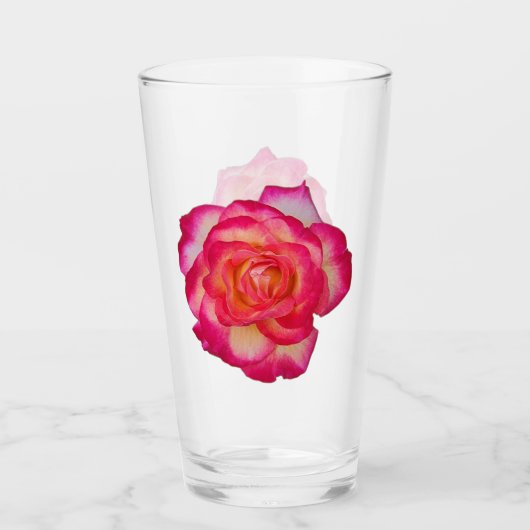 Vibrant Rose Drinking Glass Glas (Vorderseite)