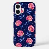 Vibrant Roses Against Starry Night Sky Case-Mate iPhone Hülle (Rückseite)