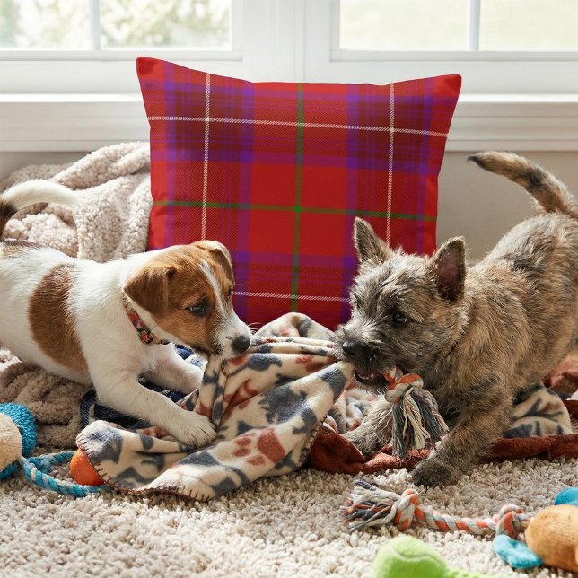 Vibrant Scottish Plaid - Rose Clan Tartan Kissen (Von Creator hochgeladen)