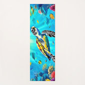 Vibrant Sea Turtle Reef Art Yogamatte (Vorderseite)