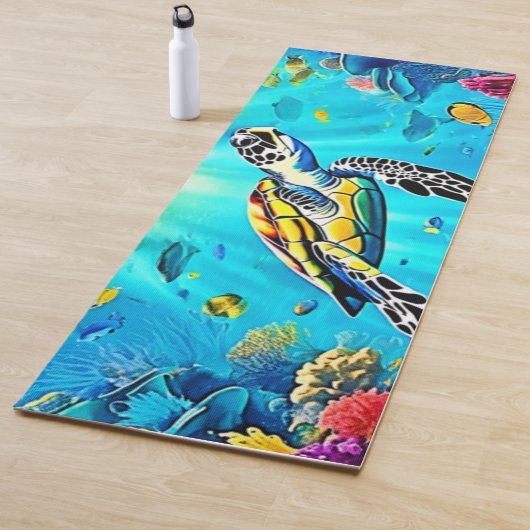 Vibrant Sea Turtle Reef Art Yogamatte (Beispiel)