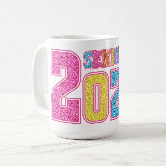 Vibrant Senior 2025 Kaffeetasse (Vorderseite Links)