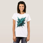 Vibrant Silver UNBESIEGT Statement T-Shirt (Vorne ganz)