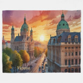 Vibrant Sketch der Wiener Monografie | Fleecedecke (Vorderseite (Horizontal))