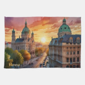 Vibrant Sketch der Wiener Monografie | Geschirrtuch (Horizontal)