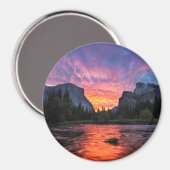Vibrant Sky | Yosemite Valley Magnet (Vorderseite/Rückseite)