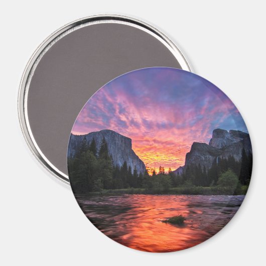 Vibrant Sky | Yosemite Valley Magnet (Vorderseite/Rückseite)
