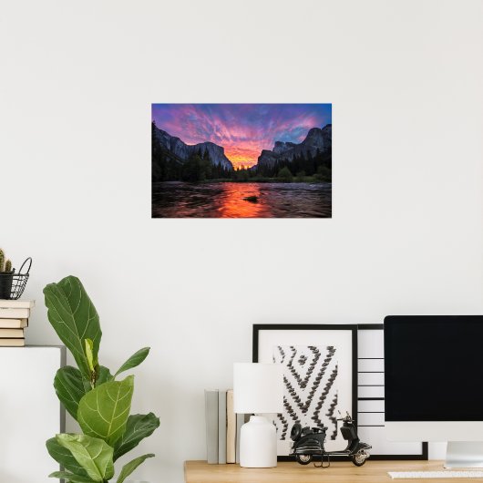 Vibrant Sky | Yosemite Valley Poster (Heimbüro)
