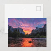 Vibrant Sky | Yosemite Valley Postkarte (Vorne/Hinten)