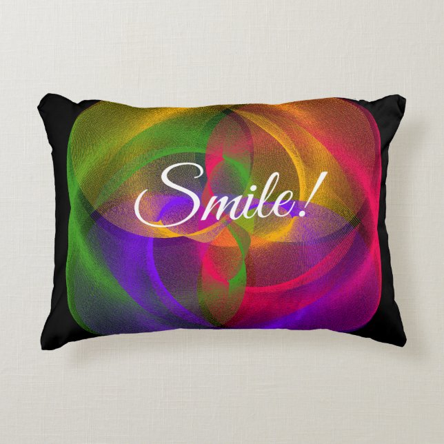 Vibrant Smile Glossy Geometric Accent Pillow Dekokissen (Vorderseite)