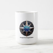 Vibrant Snowflake T-Shirt, Compass Metallic Art Kaffeetasse (Mittel)