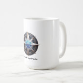 Vibrant Snowflake T-Shirt, Compass Metallic Art Kaffeetasse (VorderseiteRechts)
