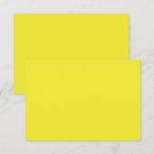 Vibrant Solid Yellow Background  Dankeskarte (Vorne/Hinten)