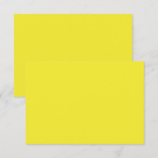 Vibrant Solid Yellow Background Dankeskarte (Vorne/Hinten)