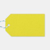 Vibrant Solid Yellow Background  Geschenkanhänger (Rückseite Horizontal)