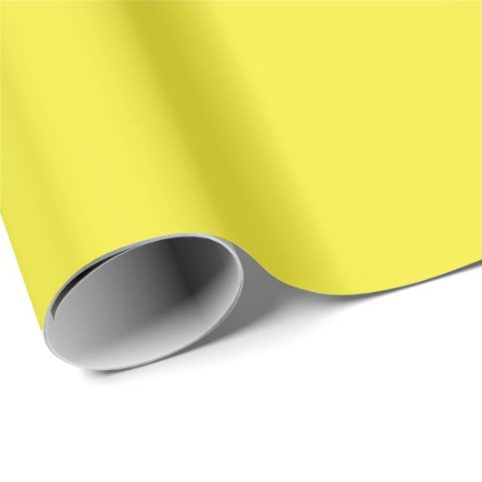 Vibrant Solid Yellow Background Geschenkpapier (Rolleneckpunkt)