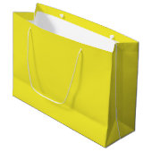 Vibrant Solid Yellow Background  Große Geschenktüte (Vorderseite Schrägansicht)