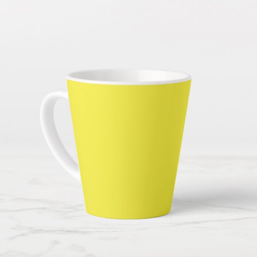 Vibrant Solid Yellow Background Milchtasse (Linke Ecke)
