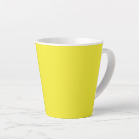 Vibrant Solid Yellow Background  Milchtasse (Rechte Ecke)