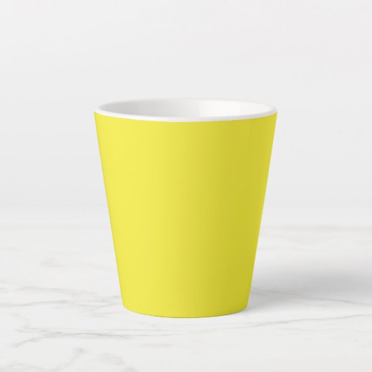 Vibrant Solid Yellow Background  Milchtasse (Vorderseite)