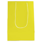 Vibrant Solid Yellow Background  Mittlere Geschenktüte (Rückseite)