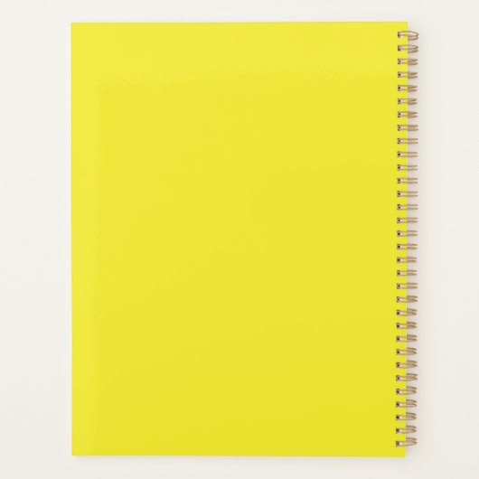Vibrant Solid Yellow Background  Planer (Rückseite)
